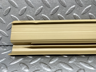 W123 rear left door sill trim beige used OEM
