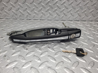 W124 Cabriolet left door exterior handle with key used OEM