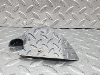 W123 Coupe b pillar chrome cover plate left side used OEM