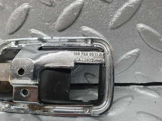 W108 chrome frame for door opener left used OEM
