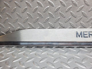 R129 SL left door sill chrome trim used OEM