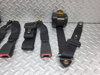 44521 Mercedes-Benz W123 280E Rear Seat Belt Set With Buckles 1268608985 1238603986 1238607369