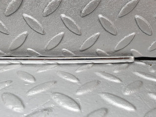 W108 left door card chrome trim used OEM