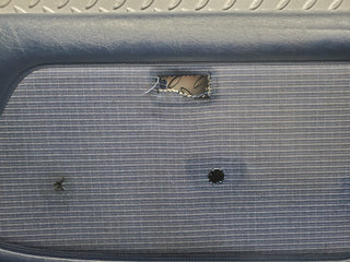 W123 front right door card blue used OEM
