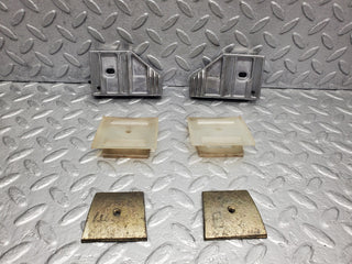 W126 Coupe door window guide bracket pair used OEM