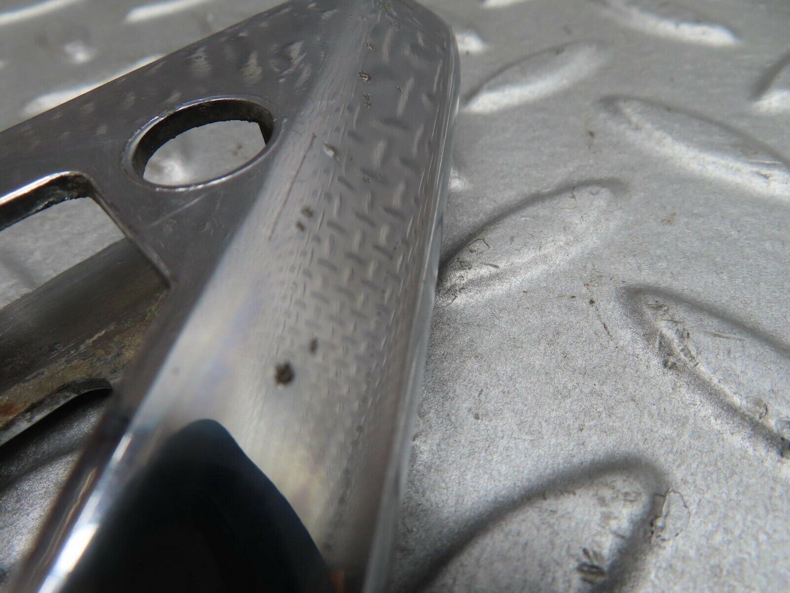 13808 Mercedes-Benz R107 450SL Right Wing Mirror Triangle Chrome Bracket