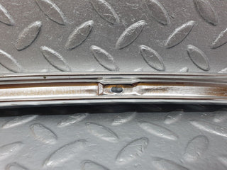 W108 rear left door window chrome channel used OEM