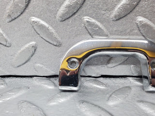 W126 interior chrome door latch trim left used OEM