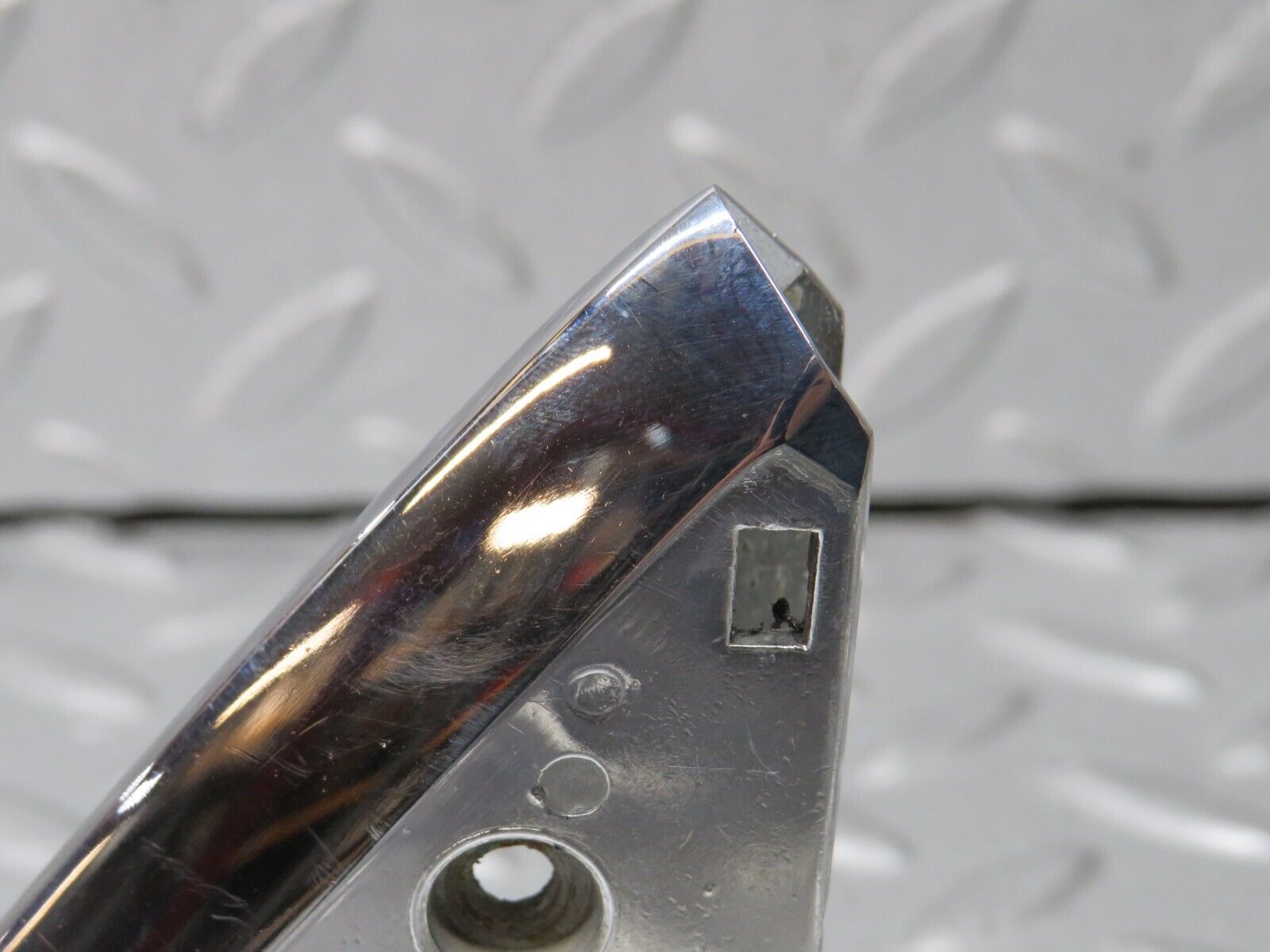 39120 Mercedes-Benz R107 500SL Left Wing Mirror Triangle Chrome Bracket