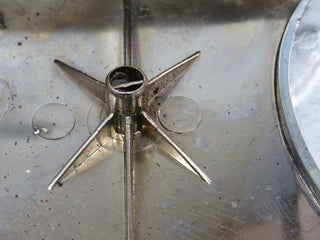 R107 SL seat hinge chrome cover used OEM