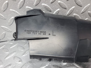 W126 front left door lock inner cover used OEM