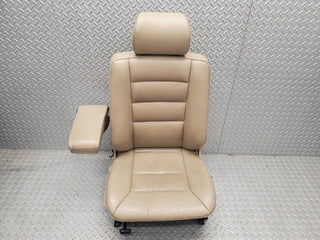 W124 Cabriolet front left passenger seat leather beige used OEM