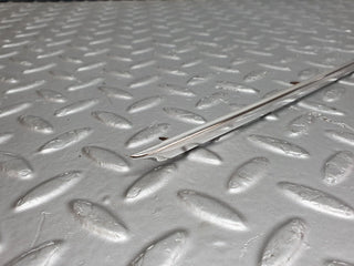 W108 left door card chrome trim used OEM