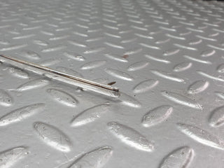 W108 left door card chrome trim used OEM
