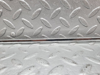 W108 left door card chrome trim used OEM