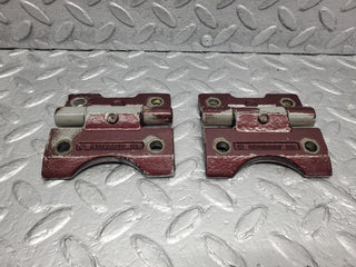 W126 Coupe door hinge pair used OEM