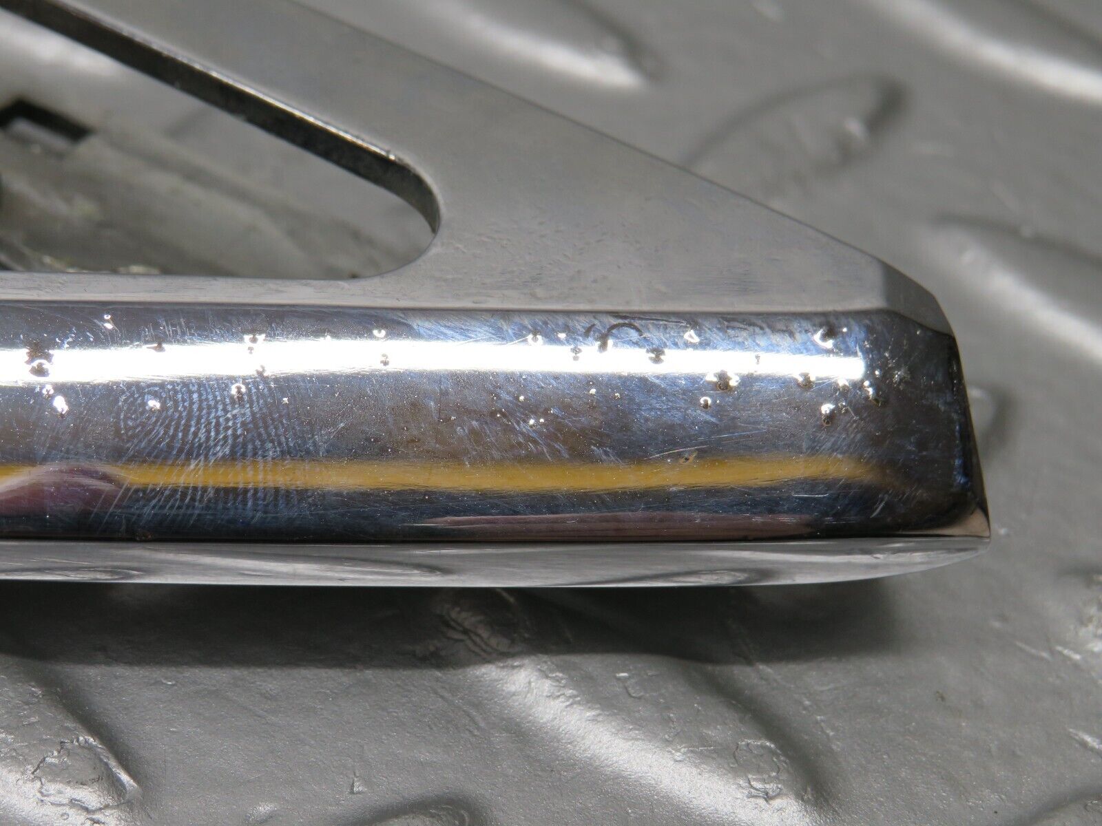 39120 Mercedes-Benz R107 500SL Left Wing Mirror Triangle Chrome Bracket