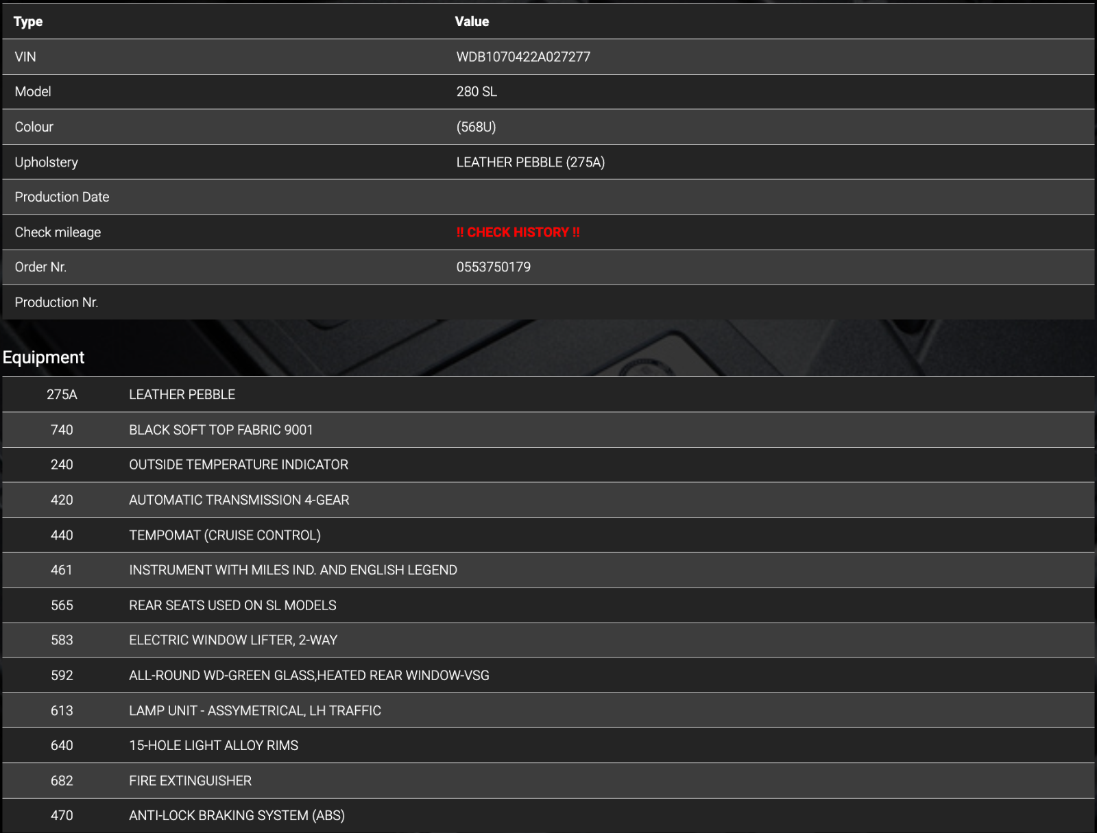 35642 Mercedes-Benz R107 280SL Valve Rocker Arm With Spring And Tappet