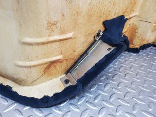 R129 SL rear left wall carpet blue used OEM