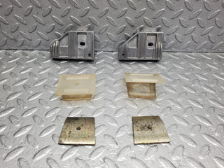 W126 Coupe door window guide bracket pair used OEM