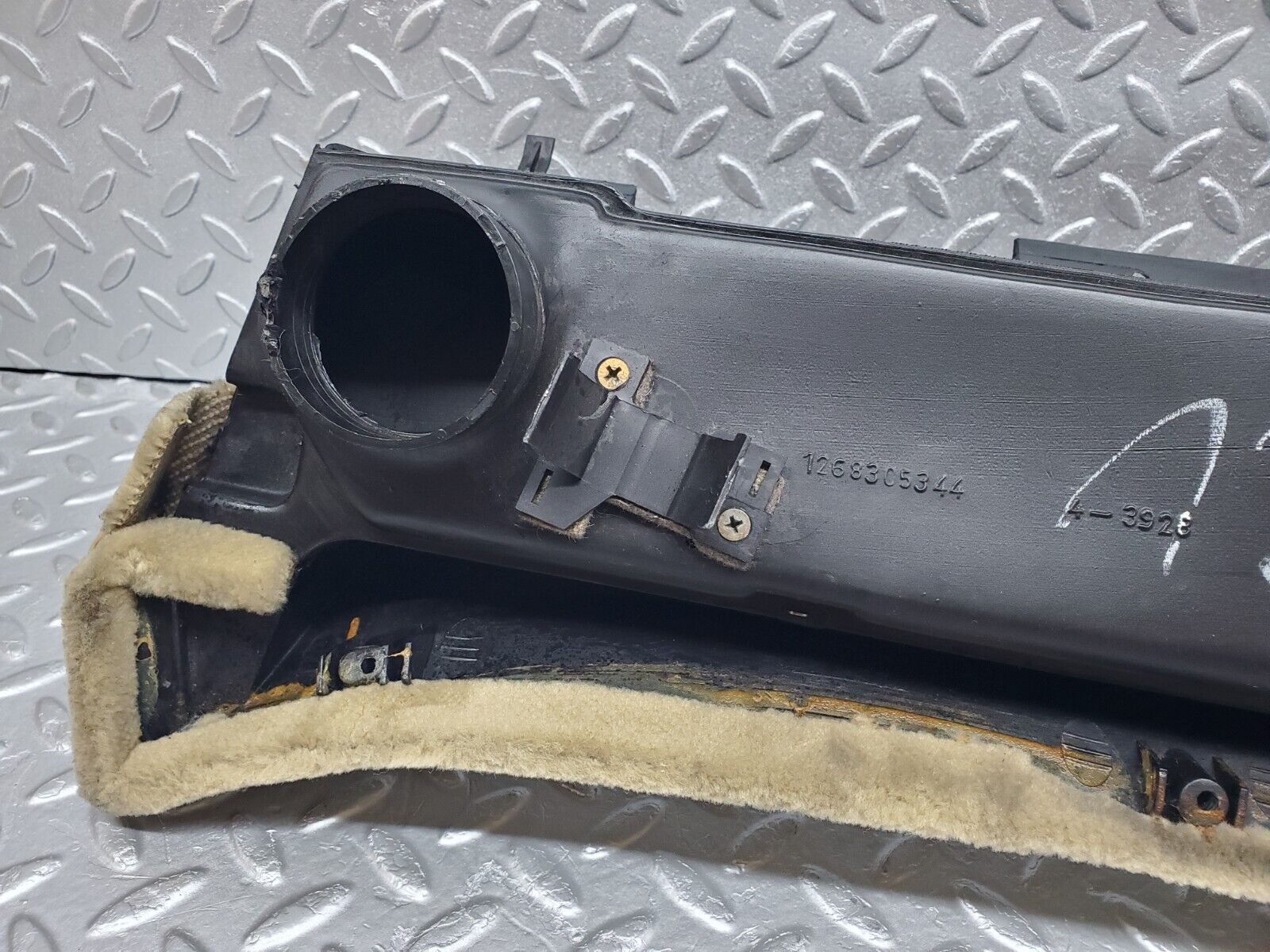 45858 Mercedes-Benz W126 420SE Under Dash Panel Left Side Beige 1268305144