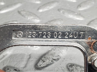 W123 interior chrome door latch trim right used OEM