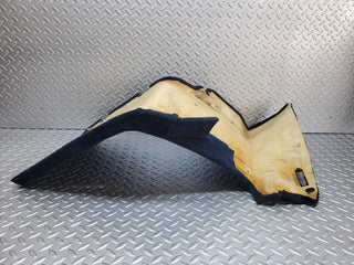 R129 SL rear left wall carpet blue used OEM
