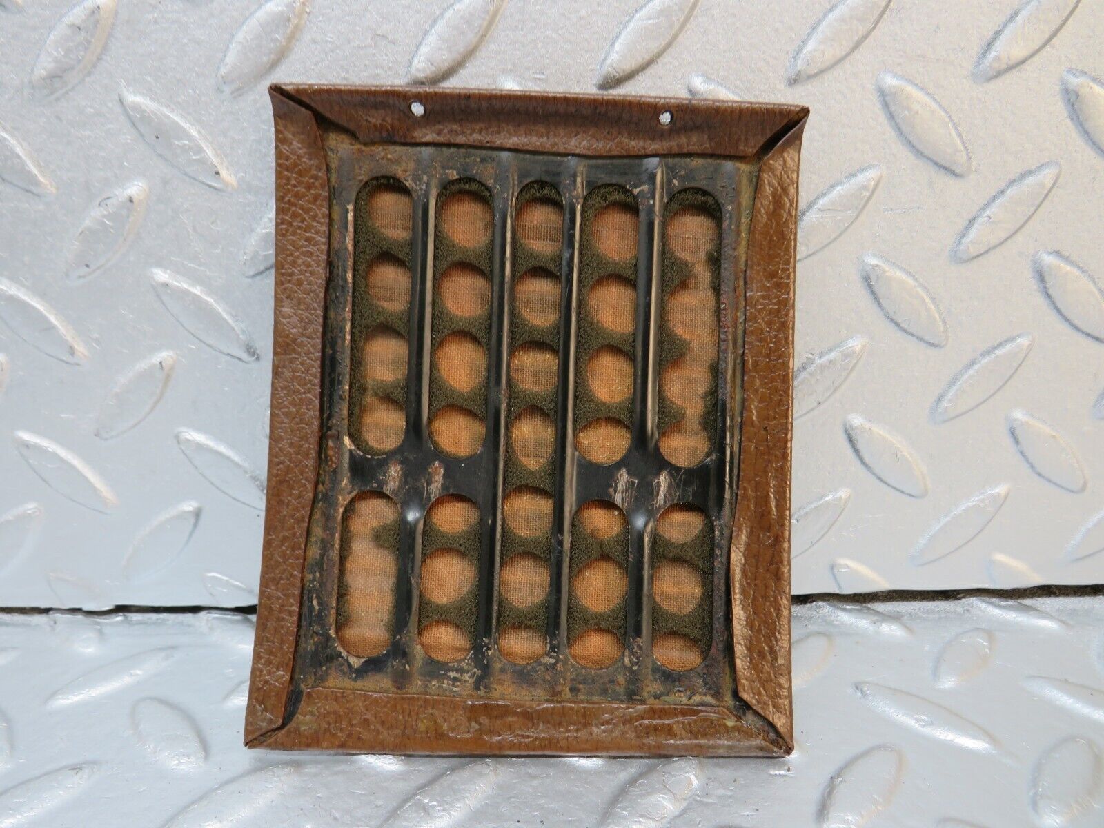 39815 Mercedes-Benz R107 350SL Dashboard Speaker Cover Brown Right Side