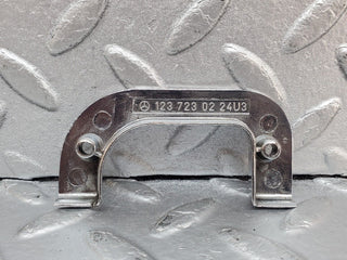 W123 interior chrome door latch trim right used OEM