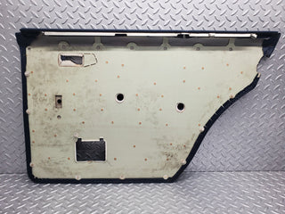 W123 rear left door card blue used OEM