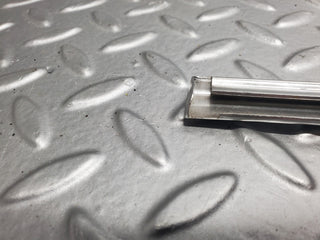 W123 front left door chrome moulding trim used OEM