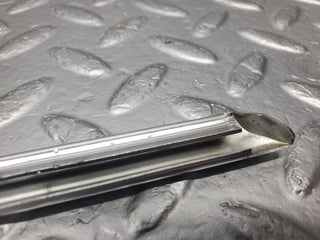 W123 front left door chrome moulding trim used OEM
