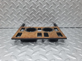 W126 Coupe heater control panel wood trim used OEM