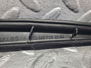 W140 front left door window trim used OEM