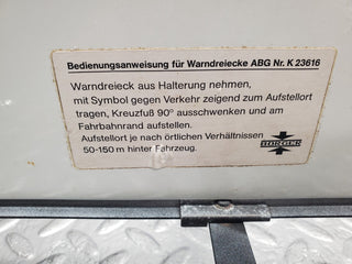 W123 warning triangle used OEM