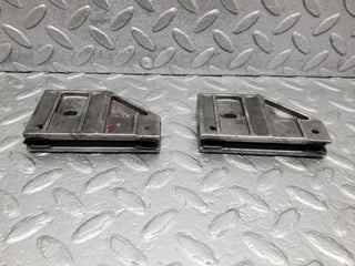W126 Coupe door window guide bracket pair used OEM