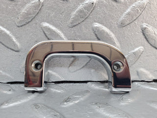 W123 interior chrome door latch trim right used OEM