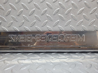 R129 SL left door sill chrome trim used OEM