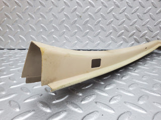 W126 front left door window frame cover used OEM