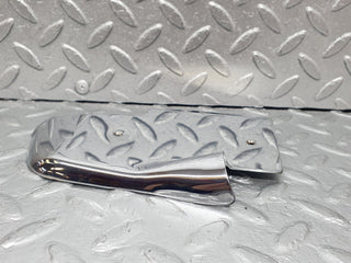 W123 Coupe b pillar chrome cover plate left side used OEM