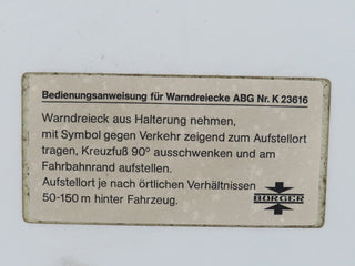 W201 Baby Benz warning triangle used OEM