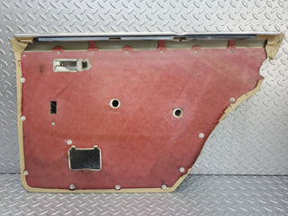 W123 rear left door card beige used OEM