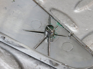 R107 SL seat hinge chrome cover used OEM