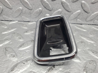 W123 Wagon chrome frame door opener left used OEM