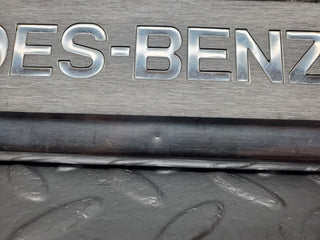 R129 SL left door sill chrome trim used OEM