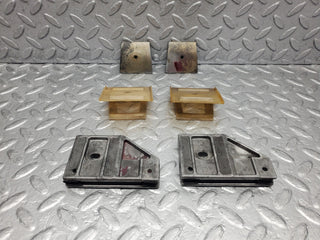 W126 Coupe door window guide bracket pair used OEM