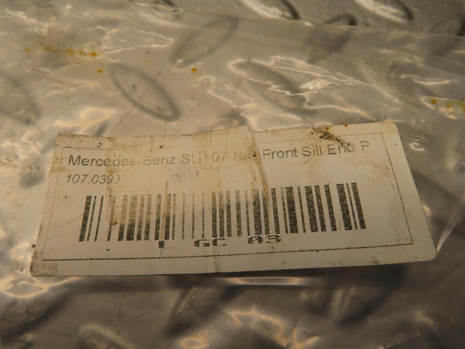 11706 Mercedes-Benz R107 450SL Front Left Sill End Plate 107.0393