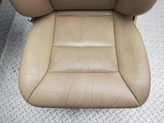 W124 Cabriolet front left passenger seat leather beige used OEM