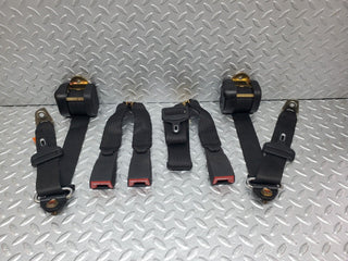 44521 Mercedes-Benz W123 280E Rear Seat Belt Set With Buckles 1268608985 1238603986 1238607369