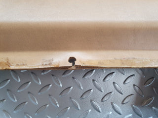 W126 Coupe rear left card panel beige used OEM